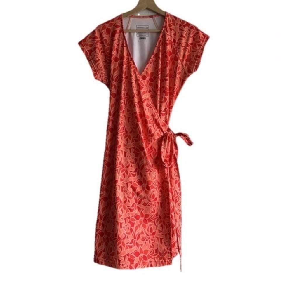 Merrell Women's Peach Wrap Dress Opti Wick UPF 50+ Sun Protection Medium